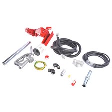 15GPM 12V Red Fuel Transfer Pump DC Gasoline  Nozzle Kit For Diesel Kerosene
