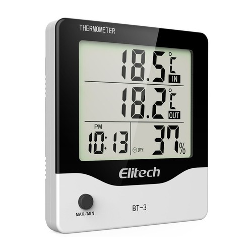 Elitech BT3 Indoor Thermometer Hygrometer Humidity Temperature Meter