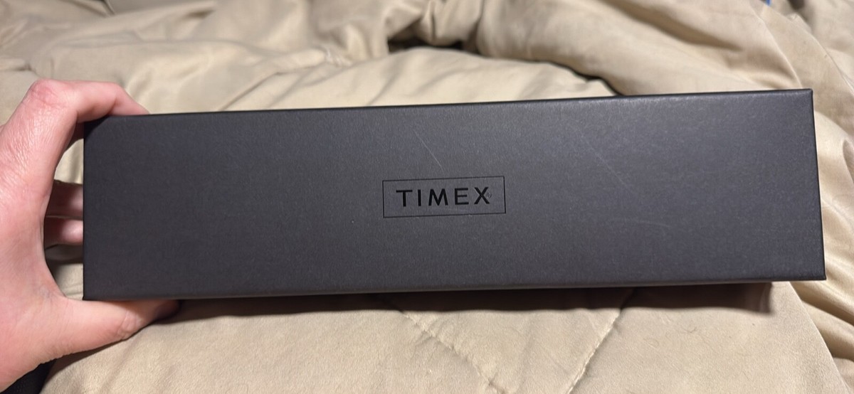 TWW XS/L ブラック Timex Marlin Chronograph Watch Black Leather Silver Dial