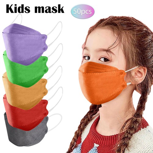 50x KF94 Kids Face Mask 3D Fish Type 4-Layer Masks Navidad Covering Mouth - Picture 17 of 94