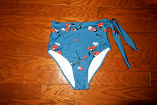 S/M    CHINA BIKINI HIGH HI RISE BRIEF WEIST TIE DECOR    SWIM SUIT BOTTOMS VS