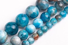 Genuine Natural Blue Apatite Beads Round Loose Beads 4/6/8/10MM