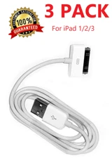 3Pack 30 pin USB Charging Data/Sync Cable Cord for iPad 1/2/3 iPod Nano 1-6