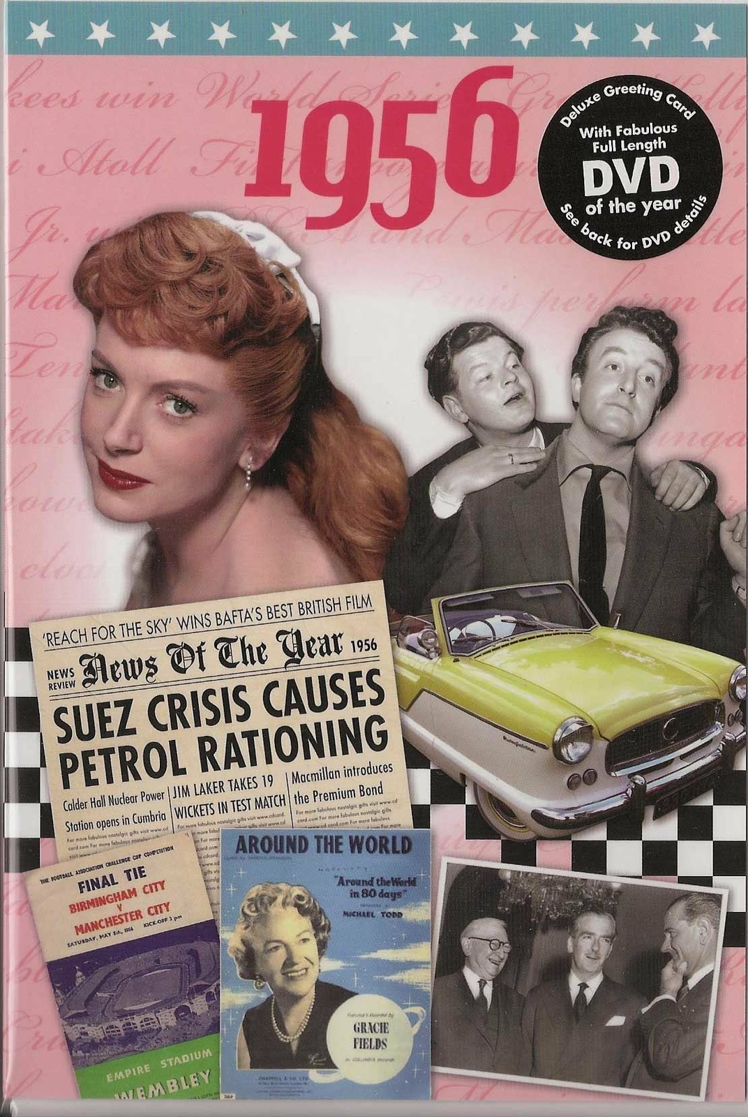 70th Greeting Card Platinum Wedding Birthday What Happened UK 1956 DVD