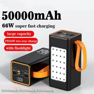 3/50000mAh Power Bank 66W Large Capacity PD 20W External Portable Fast Charger 