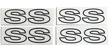 1996-2002 Camaro SS Black Outline Wheel Center Cap Decals Set of 4 SLP GMMG