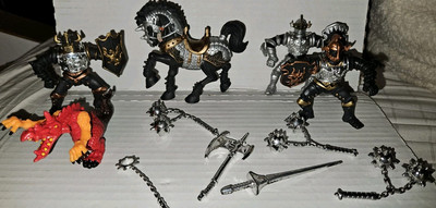 Vtg. Action Figures Chap Mei Dragon Force Knights, Dragon, Horse, Accessories