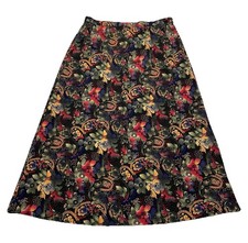 VTG Paisley Floral Skirt Size 12 P 90s Y2K Boho Hippie Cottagecore Eclectic Art
