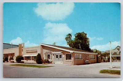 St. Petersburg Florida FL Aunt Hattie S Restaurant 625 First So Postcard Benches