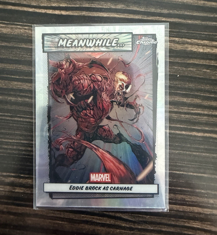 Topps 2026 Chrome Marvel Meanwhile... Eddie Brock Carnage Insert Card MW-03