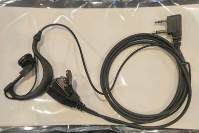 PTT Mic Earpiece Earbone Headset for Kenwood 2-Pins Two Way Radio Walkie Talkie