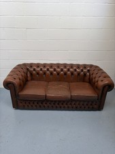 Chesterfield 3 Seater Leather Sofa
