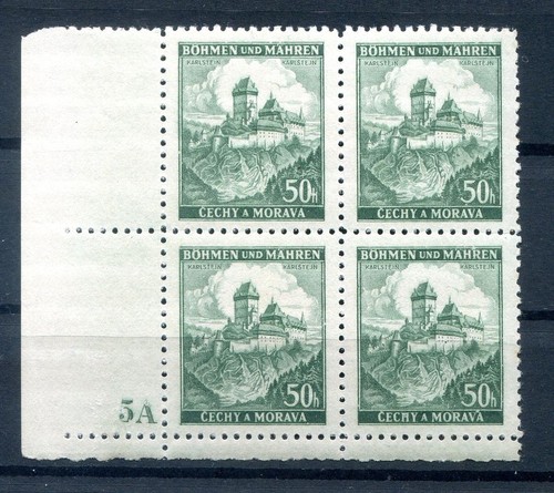Bohemia 26 PlNr 5 PLATE NUMBERS ** MNH MINT NEVER HINGED (77464