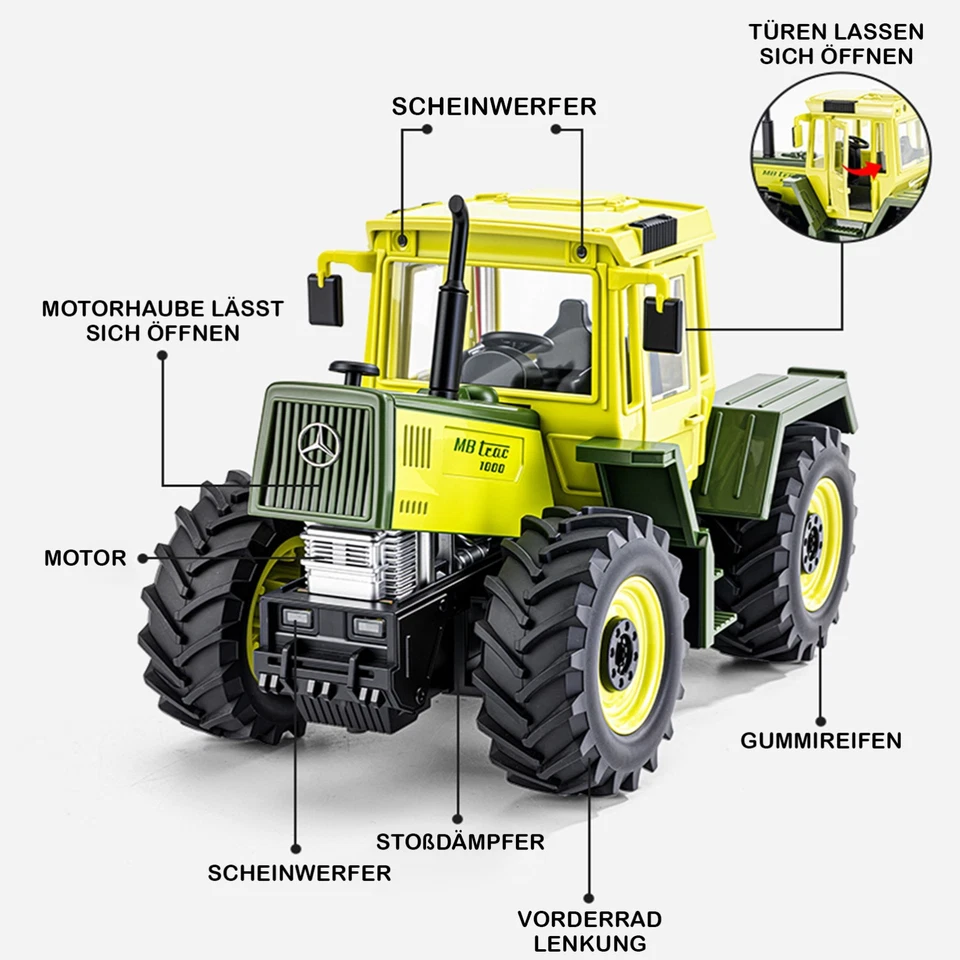 RC-Traktor Ferngesteuertes Traktor Spielzeug, RC Trecker MB-trac 1000 für Kinder - Bild 4 von 4