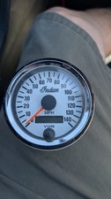 Indian Motorcycle Vdo 140 Mph Speedometer Gauge White Face Oem