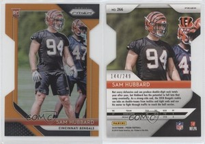 2018 Panini Prizm Rookie Orange Prizm /249 Sam Hubbard #266 Rookie RC