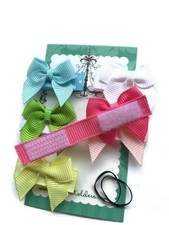 Newborn Baby Hair Bows Soft No Heavy Clip 1 Inch Mini Hair Bows Cute Pigtail Bow