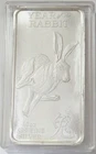 LUNAR YEAR OF THE RABBIT 10 oz 999 FINE SILVER BAR IN PLASTIC CASE
