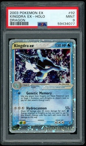 POKEMON KINGDRA EX 2003 DRAGON #92 HOLO PSA 9