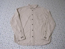 Flint and Tinder Shirt Mens Large Oatmeal Speckled Donegal Oxford Button Down