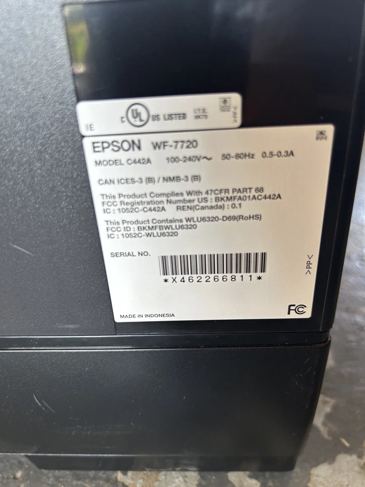 Impresora de inyección de tinta todo en uno Epson Workforce WF-7720 Foto 2 de 4