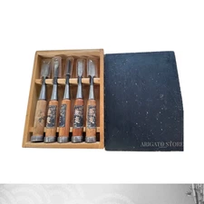 Kanetomo Japanese Chisel Set 5pcs – Oire Nomi Woodworking Tools – Made in Japan