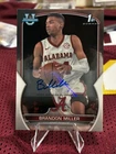 2022-23 Bowman University Chrome - Chrome Prospect Autographs Brandon Miller #80
