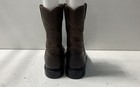 Rielero Men's Dark Brown Leather Pull On Western Roper Work Boots Size 9.5 — photo 4