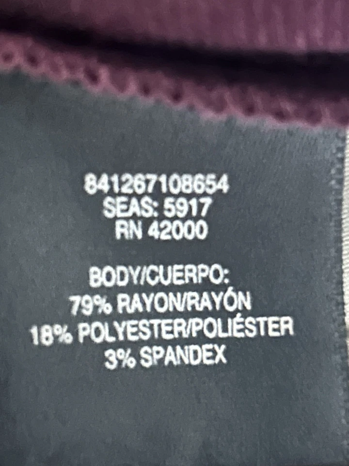 Attention Womens Size 2X Open Front Waterfall Cardigan Plum LagenLook Minimalist - Image 4 of 4