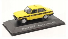 Atlas IXO Peugeot 504 SL Taxi Cordoba Yellow 1999 1:43 Scale 4 Inch Diecast