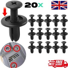20 pcs 8MM PLASTIC RIVETS PLASTIC CLIPS UK CAR VAN TRIM PANELS