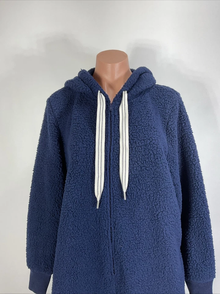 Mono Sherpa Azul Aerie Travieso Una Pieza Pijama Traje Vacaciones Talla L Foto 3 de 4