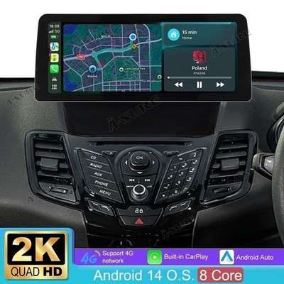 12.3'' 4G+64G Android 14 Autoradio Für Ford Fiesta MK6 2008-2016 GPS NAVI CarPlay