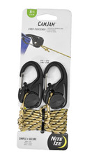 Night Ize 2 Pack CamJam Plastic Cord Tighteners w Rope 8' L 1/16" To 3/16"