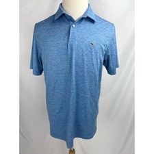 Vineyard Vines Performance Polo Men Medium Blue Short Sleeve Golf
