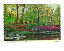 Americas Most Beautiful City Tulsa Oklahoma Azalea Garden Woodward Park Postcard