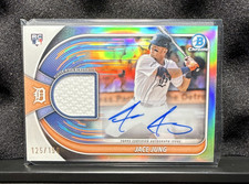 2025 Bowman Chrome Jace Jung  /150 -Rookie Patch Auto-#BCAR-JJU Tigers