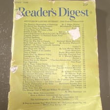 Reader's Digest April 1946, Espionage, Veterans, J. Edgar Hoover, English