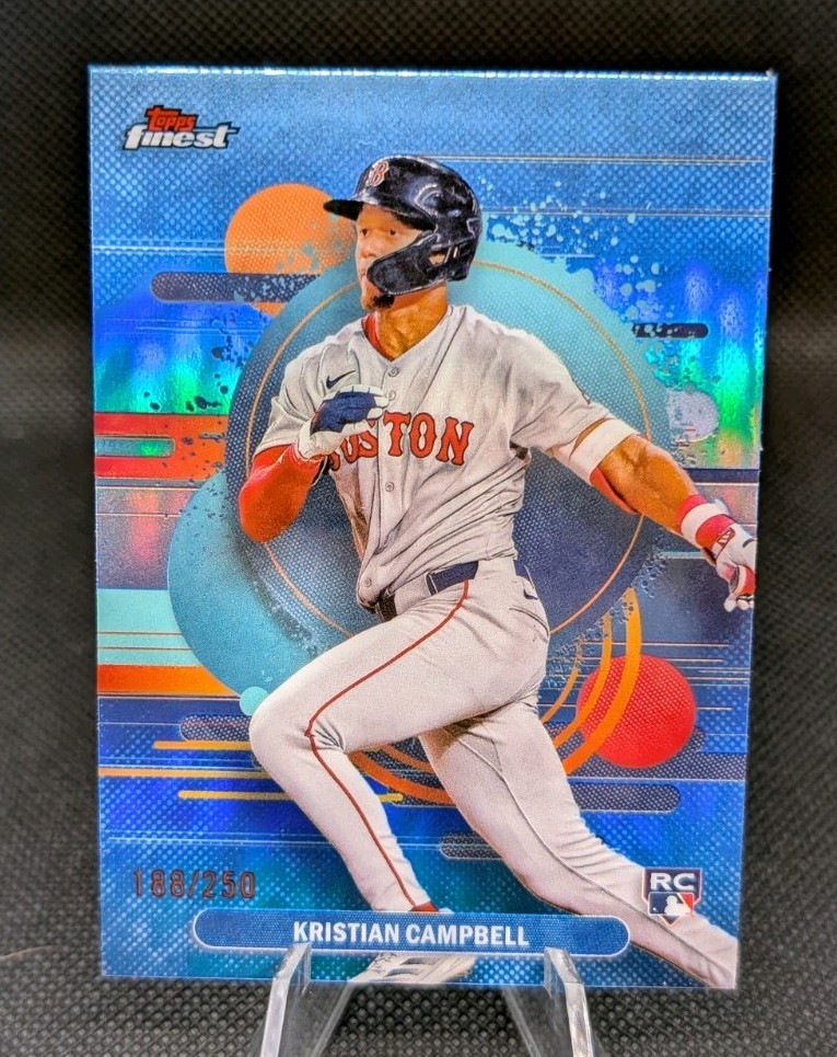2025 Topps Finest - Uncommon Kristian Campbell #181 Blue Refractor /150 (RC)