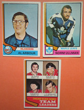 1974-75 Topps Hockey: Al Arbour, Norm Ullman, Chicago Black Hawks Team Leaders