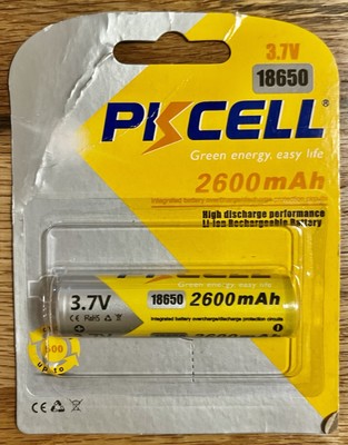 2 Stk. Li-Ion Akku Industriezelle 6,7cm  3,7 V  2600 mAh NEU in OVP! PKCELL 2VPE