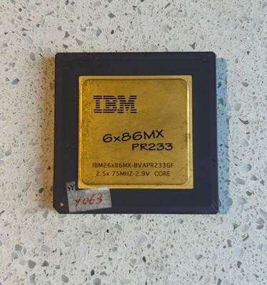 IBM 6x86MX PR233 CPU - Gold Top - IBM26x86MX-BVAPR233GF - Vintage Cyrix