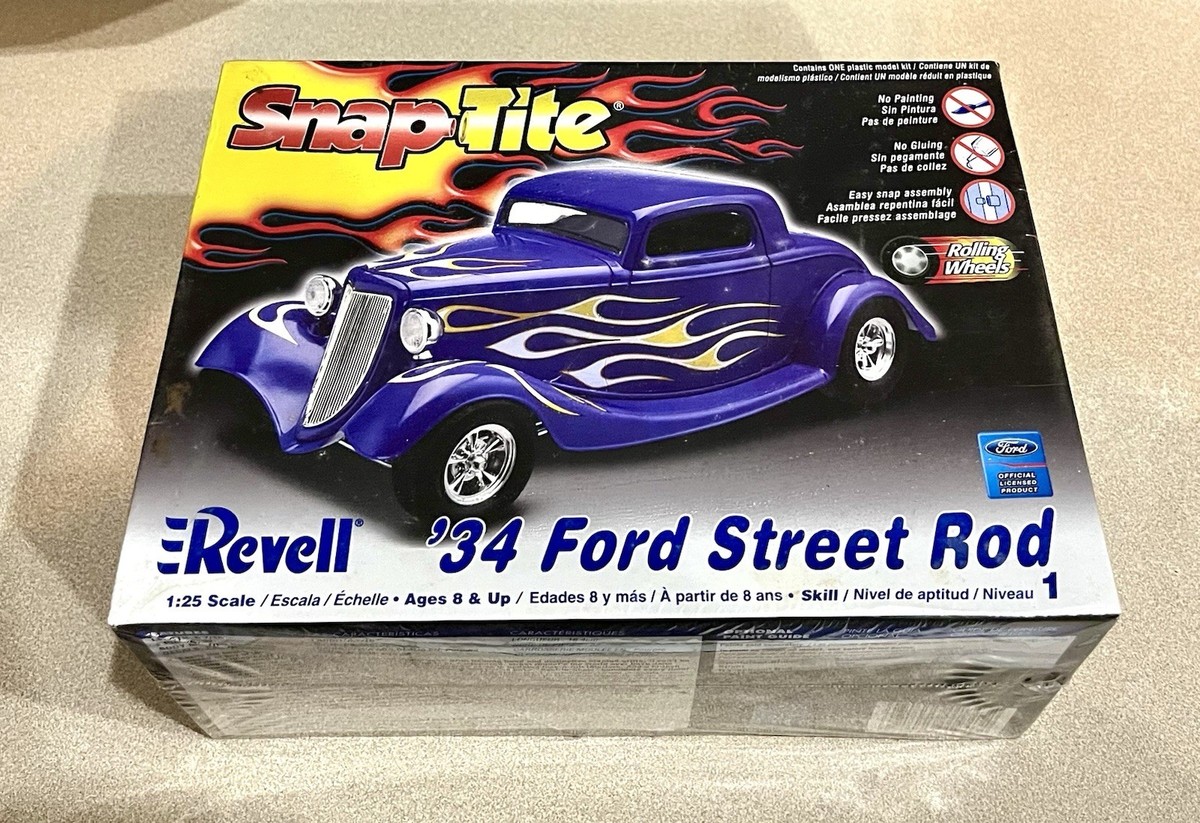 🏁 Revell Snap-Tite '34 Ford Street Rod (Factory Sealed) 1:25
