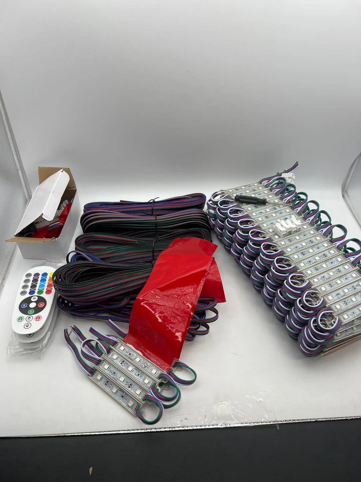 WICHEMI 120ft Storefront LED Lights 240 RGB Modules Bluetooth Control – Open Box - Image 2 of 4