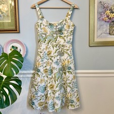 Y2K LOFT Dress Womens Size 2 Babydoll Sundress Garden Party Milkmaid Wedding
