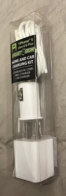 GADGET GEAR White  iPhone 5 & 6/6 Plus Home & Car charging Kit