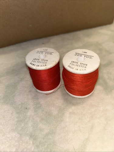 Foam Thread Spools Red Poly/Ply by White 128, 128A Vintage Antique 70’s Or 80’s - Picture 1 of 2