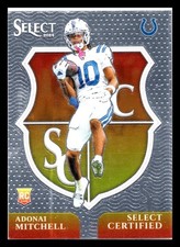 2024 Panini Select - Select Certified Rookies Adonai Mitchell #18 RC Colts