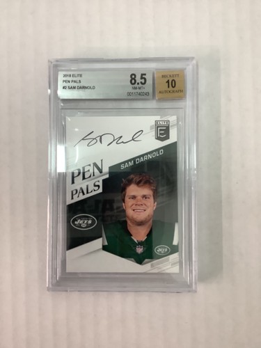 Sam Darnold [Blue Ink] 2018 Panini Donruss Elite Pen Pals card