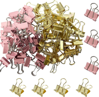 80 StüCk Klammern Metall Gold 19Mm Foldback Klammern Klein Binder Clips Stabil F